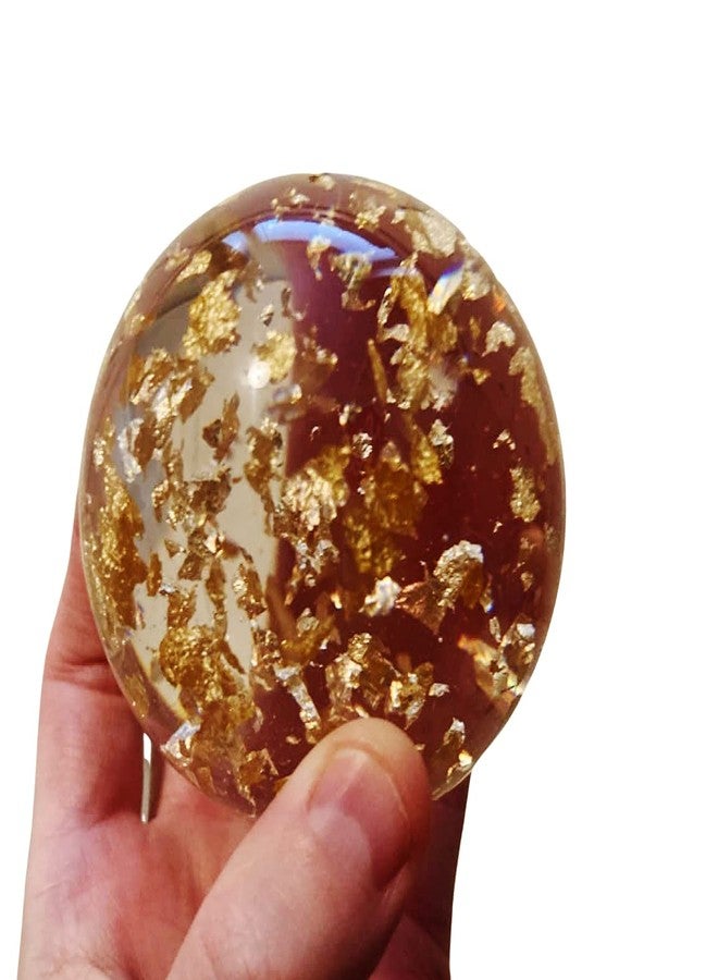 DSJUGGLING 3 Inch Gold Foil Acrylic Ball for Party Decoration, Stage Show Gold Glitter Foil Contact Juggling Ball 75mm - Image 3